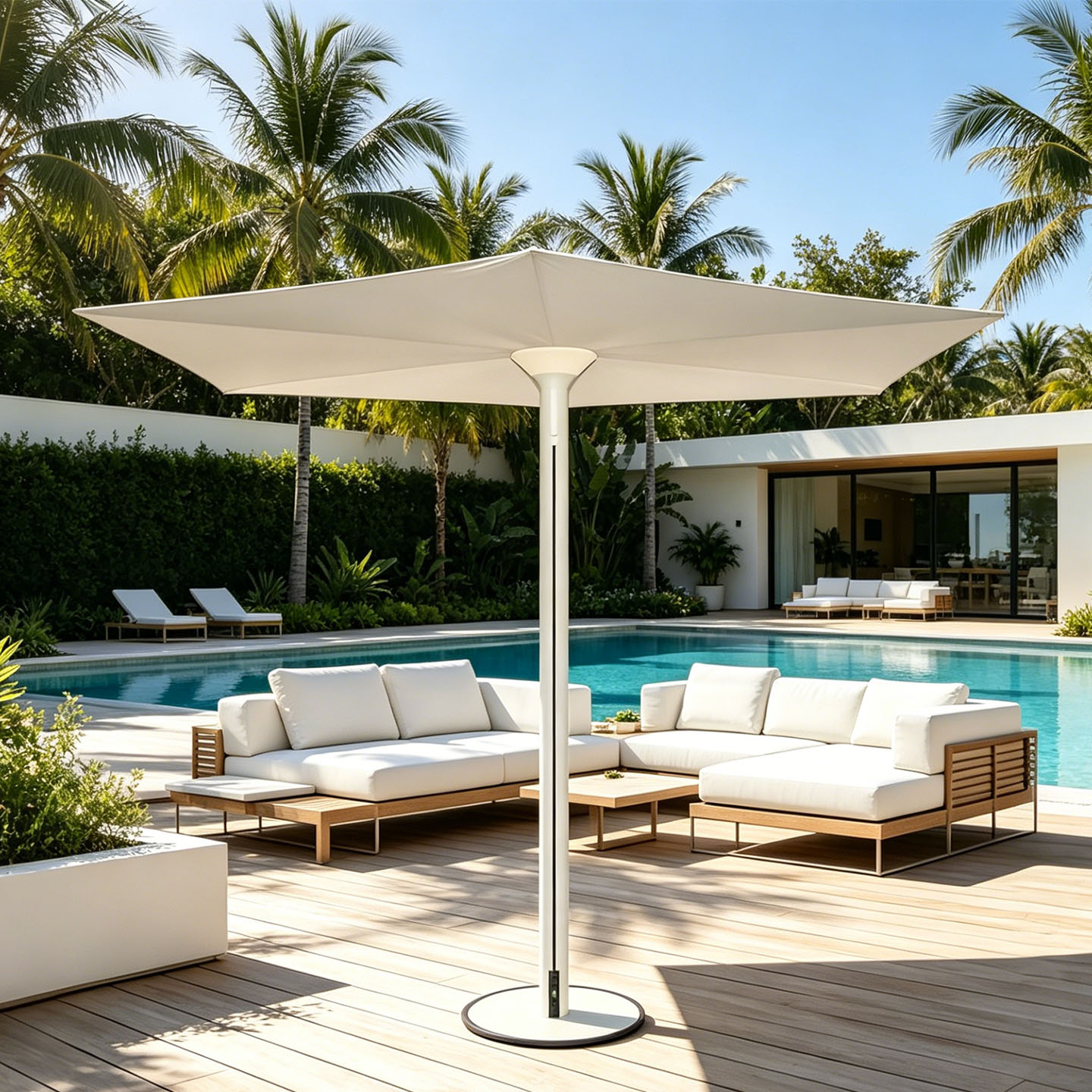 Solara One solar patio umbrella